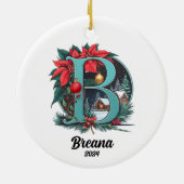 Vorweihnachtsanweisungen Keramik Ornament (Hinten)