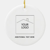 Vorweihnachtsname in unserer neuen Zuhause Keramik Ornament (Hinten)