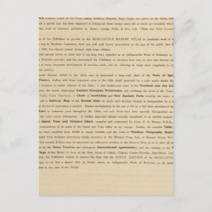 Vorwort neuer merkantiler Meeresatlas Postkarte