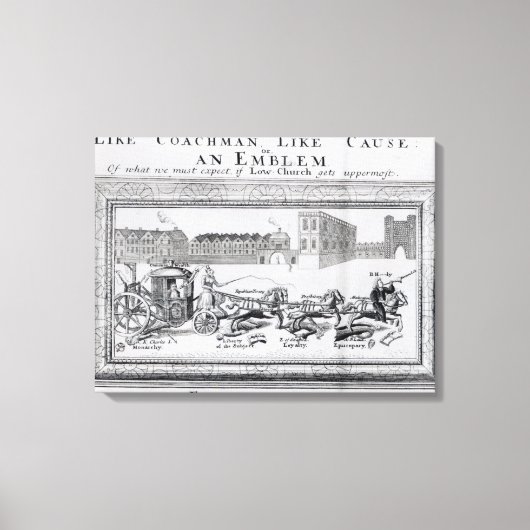 Vorwurf der Gefahren der niedrigen Kirche Leinwanddruck (Vorderseite)