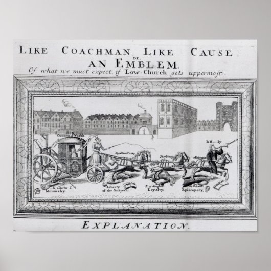 Vorwurf der Gefahren der niedrigen Kirche Poster (Vorne)