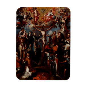 Vorwurf der Kreuzigung mit Jesuitensainten Magnet