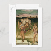 Vorwurf der Weisheit (Öl auf Tafel) Postkarte (Vorne/Hinten)