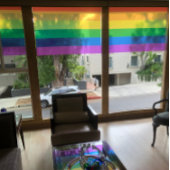 Vorzeichenfarben Streifen Fensteraufkleber