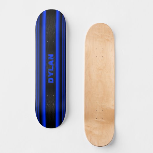 Vorzeichenfolgen für blaue Streifen schwarz strukt Skateboard (Vorderseite)