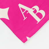 Vorzeichenloses, rosa-farbenes Monogramm-Muster Fleecedecke (Ecke)