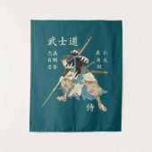 Vorzug-japanische Sprache Bushido Samurai-acht Wandteppich (Vorderseite)