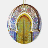 Vorzüglich ausführliche marokkanische Muster-Tür Keramik Ornament (Links)