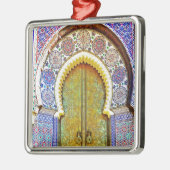 Vorzüglich ausführliche marokkanische Muster-Tür Silbernes Ornament (Links)