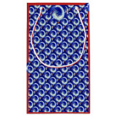 Vorzügliche blaue Strudelmuster-Geschenktasche Kleine Geschenktüte (Rückseite)