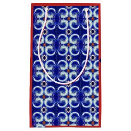 Vorzügliche blaue Strudelmuster-Geschenktasche Kleine Geschenktüte