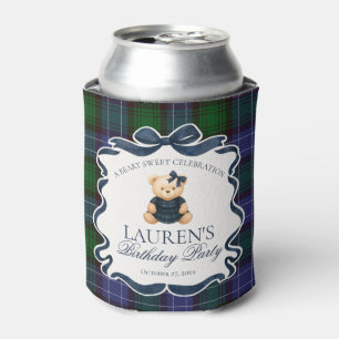 Vorzügliche Koketten-Schleifen-Bär-Tartan-Geburtst Dosenkühler