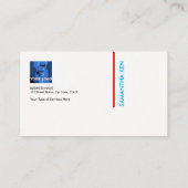 Vorzügliche kurze blaue Atlas-Visitenkarte Visitenkarte (Rückseite)