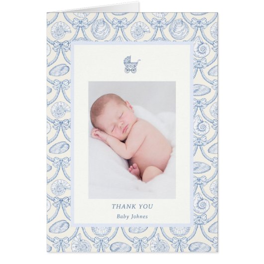 Vorzügliche Küsten-Baby-Dankeskarten (Vorne)