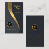 Vorzügliche luxuriöse Goldwelle, die fein Visitenkarte (Vorne/Hinten)