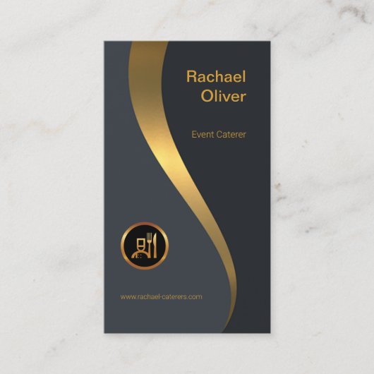 Vorzügliche luxuriöse Goldwelle, die fein Visitenkarte (Vorderseite)