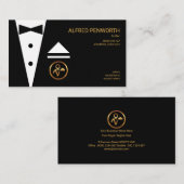 Vorzügliche moderne Anzug Bogen-Krawatte Visitenkarte (Vorne/Hinten)