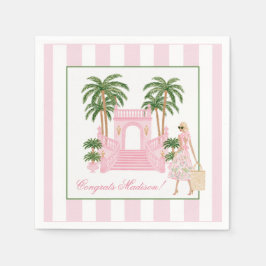 Vorzügliche Palm Beach Hochzeits- / Junggesellinne Serviette