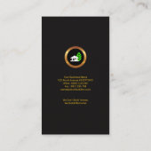 Vorzüglicher Imitat-Golddach-Zuhause-Erbauer-Bau Visitenkarte (Rückseite)