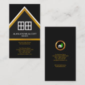 Vorzüglicher Imitat-Golddach-Zuhause-Erbauer-Bau Visitenkarte (Vorne/Hinten)