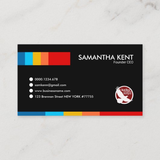 Vorzüglicher majestätischer schwarzer Gründer CEO Visitenkarte (Vorderseite)