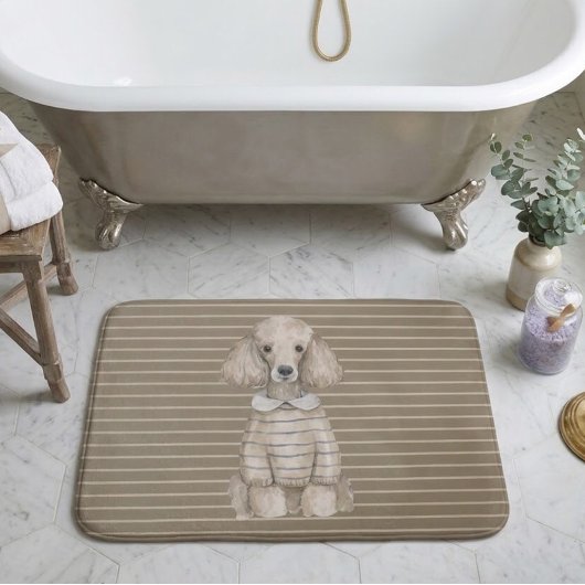 Vorzüglicher Pudel Hund Badematte