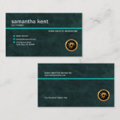 Vorzüglicher schlichter einfacher cyan-blauer visitenkarte (Vorne/Hinten)