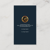 Vorzügliches blaues visitenkarte (Rückseite)