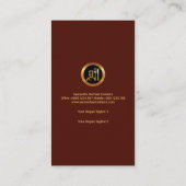 Vorzügliches einfaches visitenkarte (Rückseite)