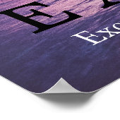 Vorzügliches Sunset Zitat Inspiration Poster (Ecke)