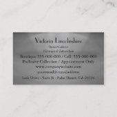Vorzügliches Vintages 3,5" x 2" Visitenkarte (Rückseite)