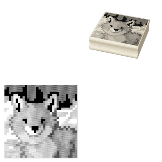 Vos pixelart, Pixel Art  Gummistempel (Stempel)