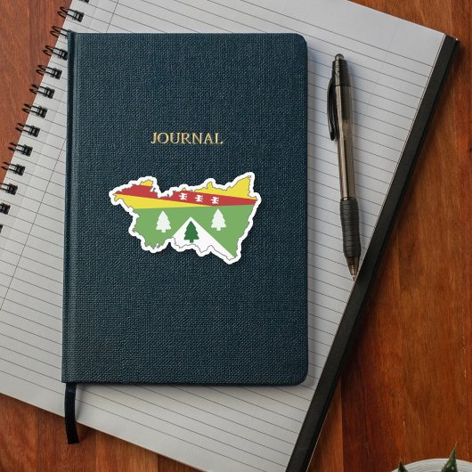 Vosges-Karte mit Wappen-Aufkleber Aufkleber