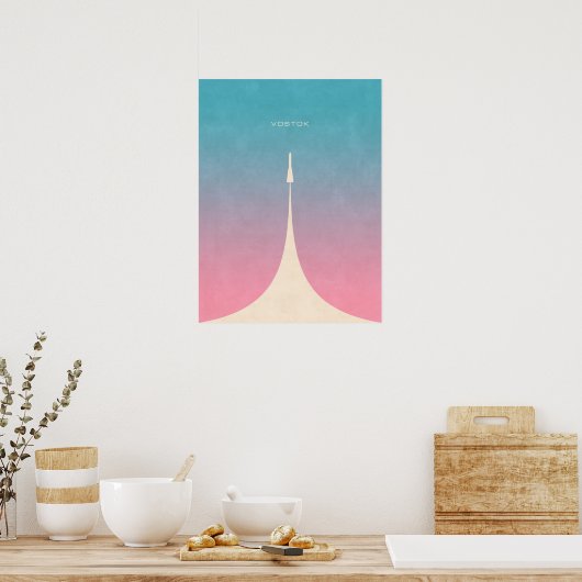Vostok Rocket - Schlicht Poster (Küche)