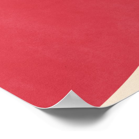 Vostok Rocket - Schlicht Red Poster (Ecke)