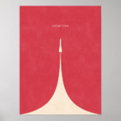 Vostok Rocket - Schlicht Red Poster (Vorne)