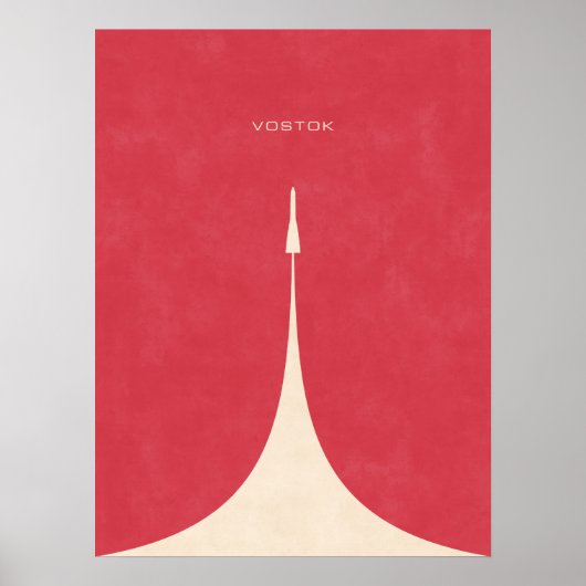 Vostok Rocket - Schlicht Red Poster (Vorne)