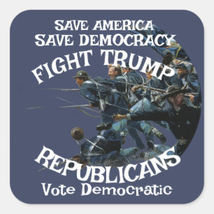 Vot Politisch Patriotisch Trump Republikanische Pa Quadratischer Aufkleber