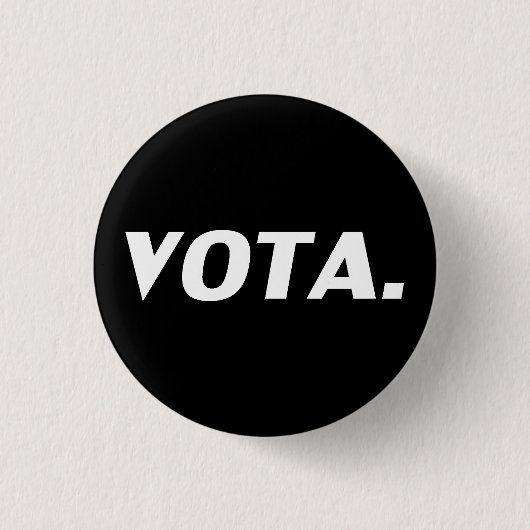 Vota-Abstimmung in der Schwarz-weißen modernen spa Button (Vorderseite)