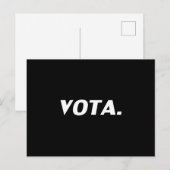 Vota-Abstimmung in der Schwarz-weißen modernen spa Postkarte (Vorne/Hinten)