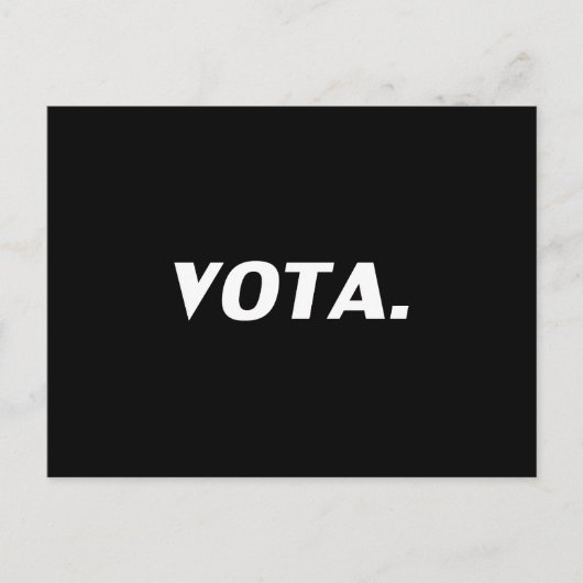 Vota-Abstimmung in der Schwarz-weißen modernen spa Postkarte (Vorderseite)