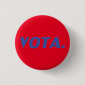 Vota-Abstimmung in spanisch-blau-rot-moderner Poli Button (Vorderseite)