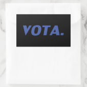 Vota-Abstimmung in spanisch-blau-schwarz moderne p Rechteckiger Aufkleber (Tasche)