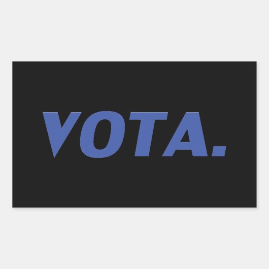 Vota-Abstimmung in spanisch-blau-schwarz moderne p Rechteckiger Aufkleber (Vorderseite)