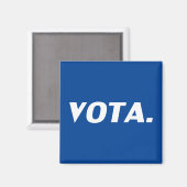Vota-Abstimmung in spanisch-blau-weißer moderner P Magnet (Vorderseite/Rückseite)