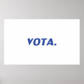 Vota-Abstimmung in spanisch-blau-weißer moderner P Poster (Vorne)