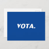 Vota-Abstimmung in spanisch-blau-weißer moderner P Postkarte (Vorne/Hinten)