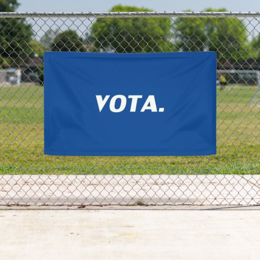 Vota-Abstimmung in Spanisch weiß blau moderne Poli Banner (Insitu)
