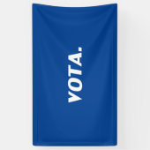 Vota-Abstimmung in Spanisch weiß blau moderne Poli Banner (Vertikal)