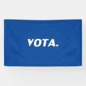 Vota-Abstimmung in Spanisch weiß blau moderne Poli Banner (Horizontal)